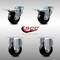 Service Caster 3.5 Inch SS Hard Rubber Wheel Swivel Top Plate Caster Lock Brake 2 Rigid, 2PK SCC-SSTTL20S3514-HRS-2-R-2 - alternate 2
